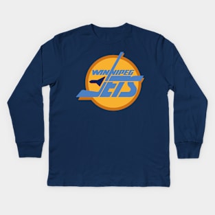 Winnipeg Jets (Thrashers Edition) Kids Long Sleeve T-Shirt